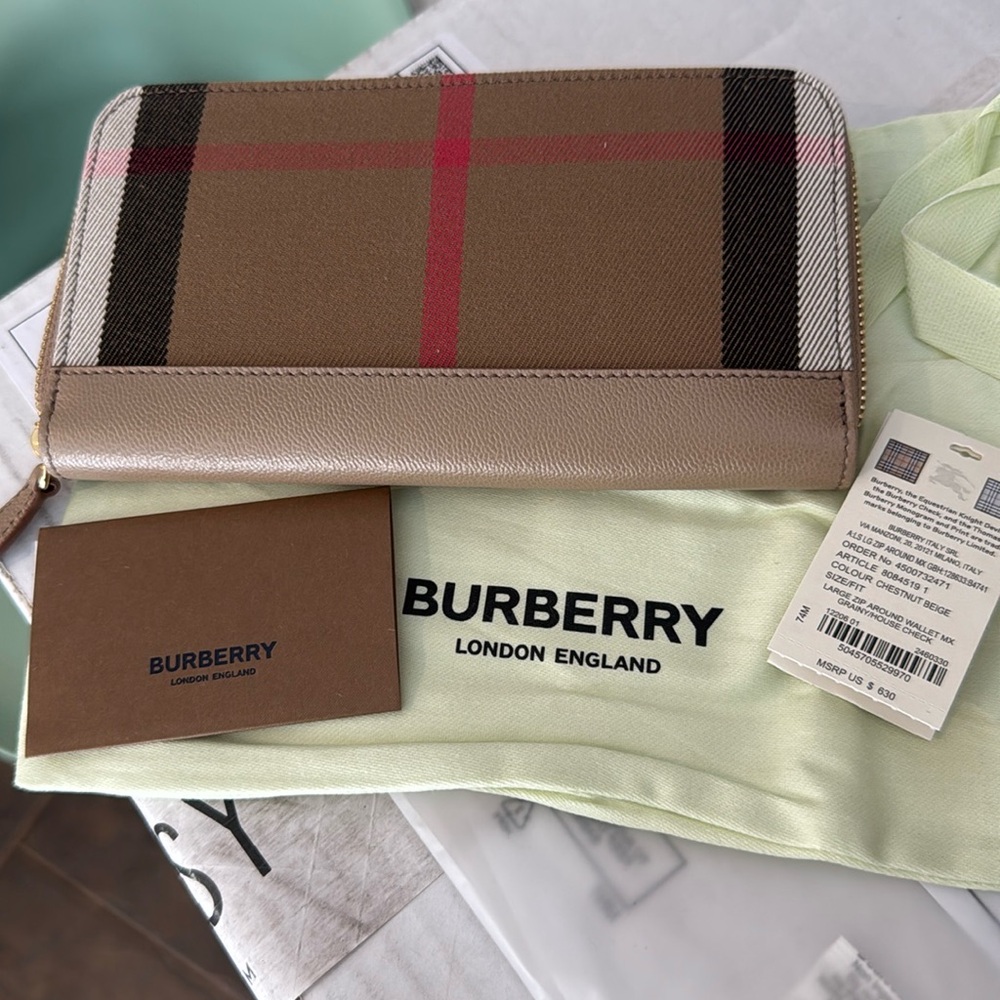 Brand new Burberry check wallet!